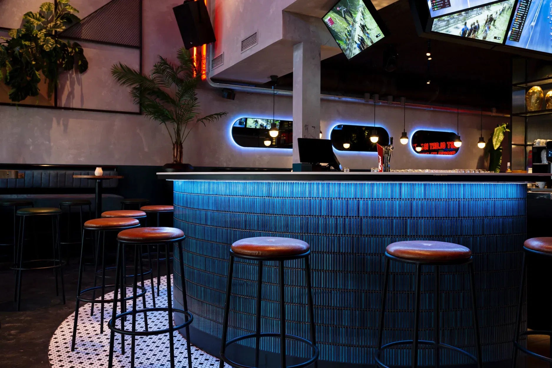 Blau KitKat Glanz Porzellan Mosaikfliese Bar und Restaurant Design 