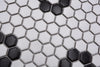 Hexa Schwarz Weiss Mosaikfliese