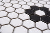 Hexagon Schwarz Weiss Mosaikfliesen Plättli