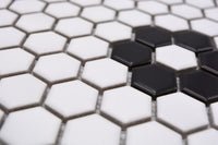 Hexagon Schwarz Weiss Mosaikfliesen Plättli