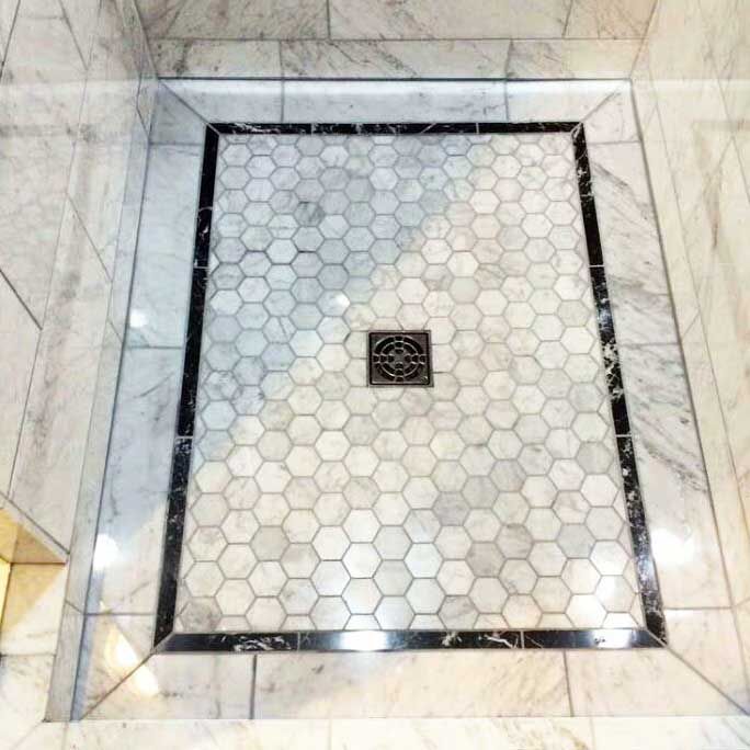 Hexagon Marmor Weiss Mosaik Fliesen 