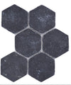 Hexagon Marmor Matt Schwarz Nero Mosaikfliese