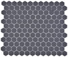 Hexagon Schwarz Anti Rutsch Mosaik Fliese