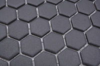 Hexagon Schwarz Anti Rutsch Mosaik Fliese