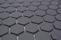 Hexagon Schwarz Anti Rutsch Mosaik Fliese
