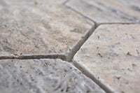 Hexagon Travertin Matt Grau Mosaikfliesen Naturstein Fliesen Schweiz