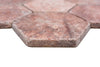Hexagon Travertin Matt Rot Rosso Mosaikfliese Wand und Boden Fliesen