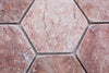 Hexagon Travertin Matt Rot Rosso Mosaikfliesen