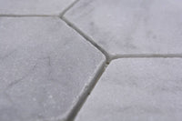 Hexagon Travertin Matt Weiss Carrara Mosaikfliese Wand und Boden Fliese