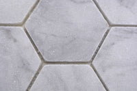 Hexagon Travertin Weiss Carrara Mosaikfliese