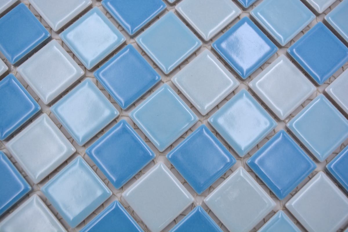  Blau Mix Glanz Mosaik Fliese