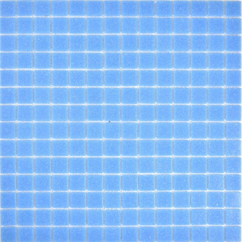 Himmelblau Glasmosaik Matte 20x20 mm