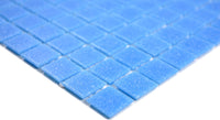 Himmelblau Glasmosaik Matte 20x20 mm Innen & Aussen