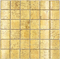 Gold Glasmosaik Fliese 48 x 48 mm