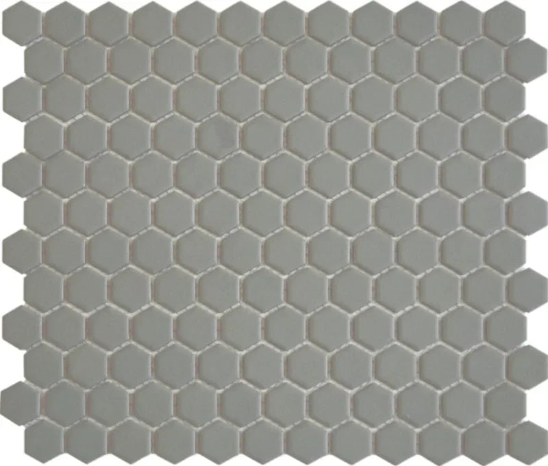 Industrie Grau Matt Hexagon Anti Rutsch Mosaik Fliese R11
