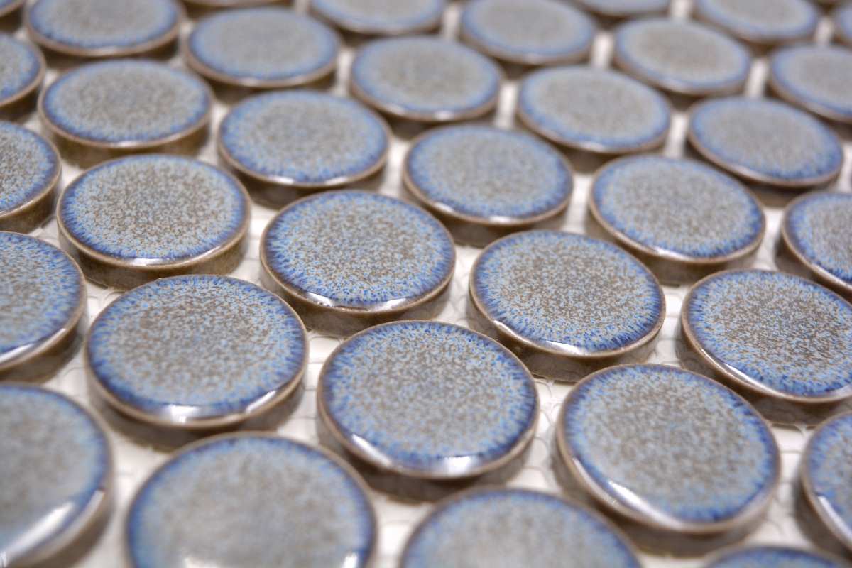 Blau Grau Knopf Mosaikfliesen