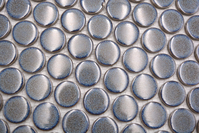 Blau Grau Knopf Mosaikfliesen Plättli Schweiz