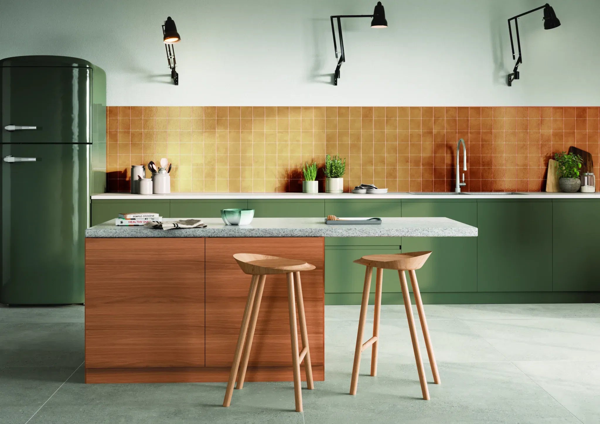 Cotto Rot Glanz Quadrat Porzellan Mosaikfliese