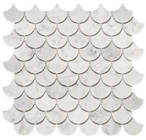 Küchen Rückwand Mosaikfliesen Weiss Jakobsmuschel Marmor Badezimmer