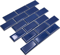 Keramik Fliese St. Gallen Ziegel Blau Retro