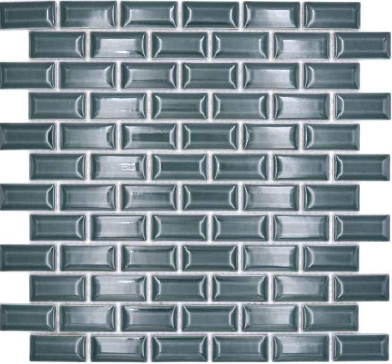 Keramik Fliese Zugersee Smaragdgrün Metro Mosaik