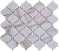 Keramik Luzerner Arabesque Weißes Laternen-Mosaik Plättli