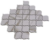 Keramik Luzerner Arabesque Weißes Laternen-Mosaik Plättli Boden