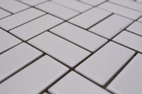 Keramik Parkettoptik Weiss Mosaikfliese 298x298 mm Schweiz 