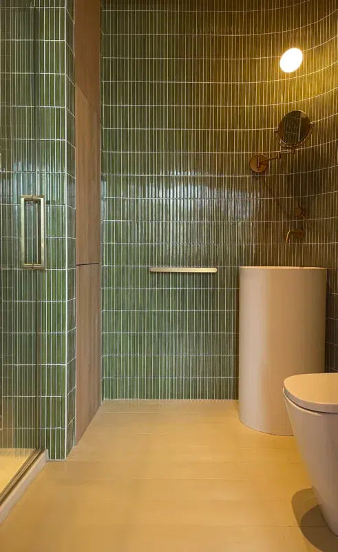 KitKat Bambus Grüne Keramik Designer Mosaikfliese Schweiz