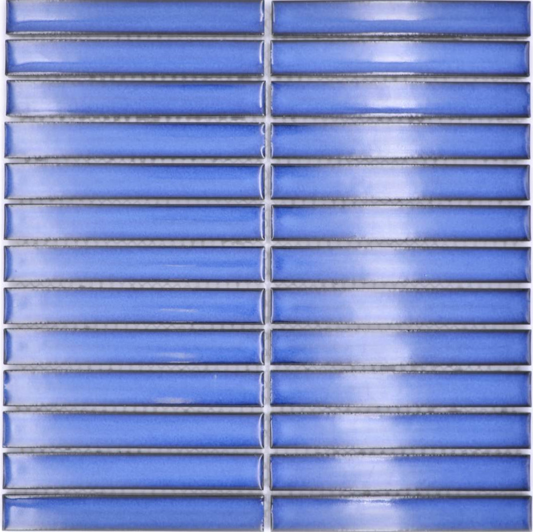 KitKat Skyline Blau Keramik Bambus Mosaikfliese