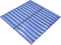 KitKat Skyline Blau Keramik Bambus Mosaikfliese Bodenfliesen