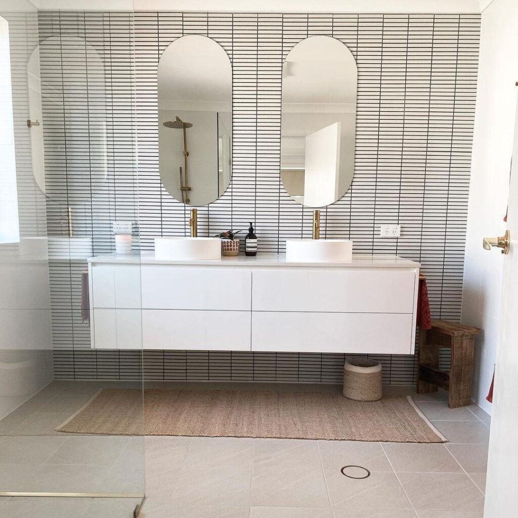 Kitkat Weiss Badezimmer Porzellan Mosaikfliese Wand