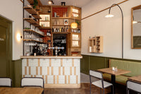 Kitkat Weiss Bar Porzellan Mosaikfliese Restaurant Innendesign Fliese