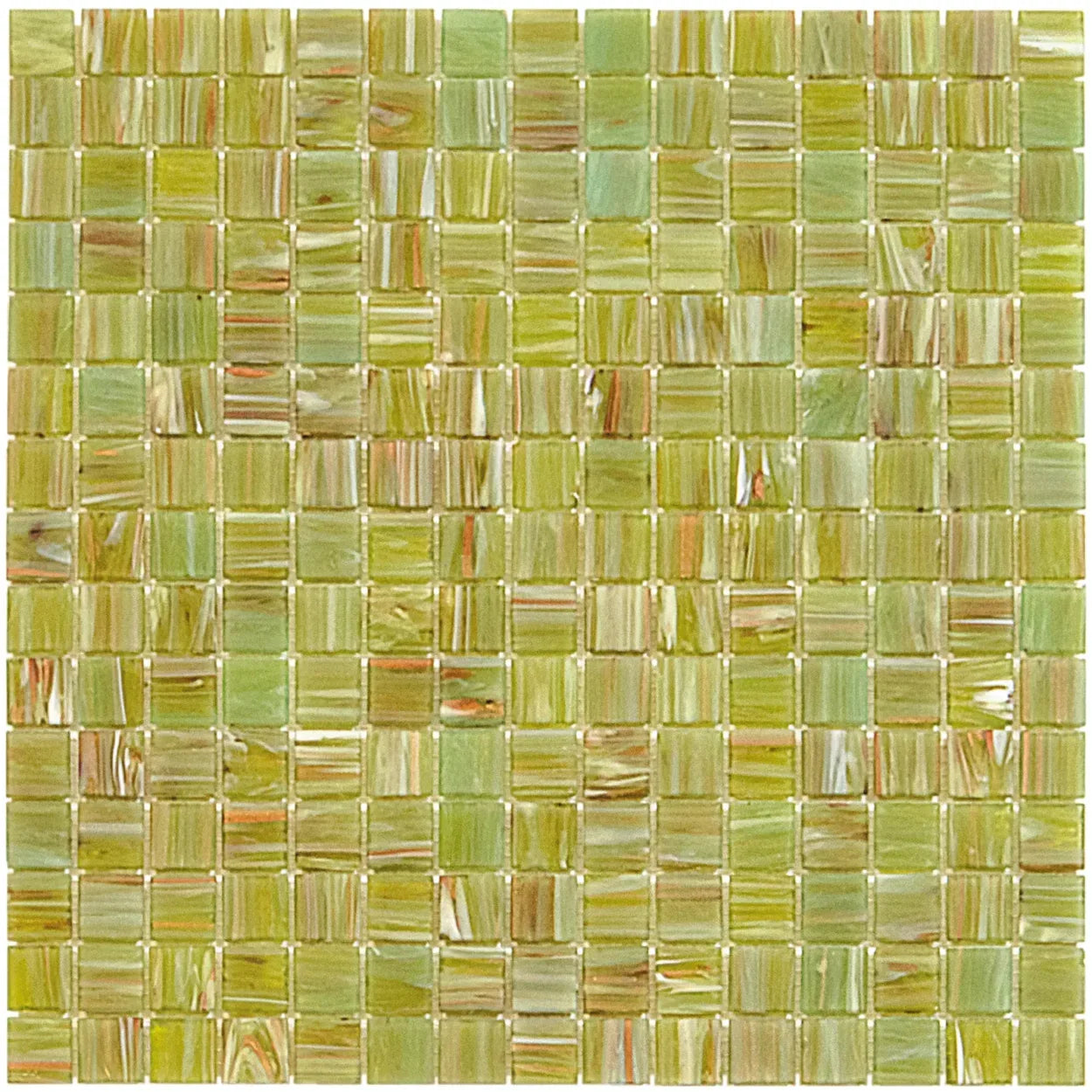 Kiwi Grün Gold Ader Quadrat Glas Mosaik Fliese