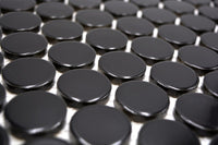 Knopf Schwarz Glanz Mosaikfliese Plättli Schweiz carrelage en mosaïque