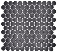 Knopf Schwarz Matt Mosaikfliese