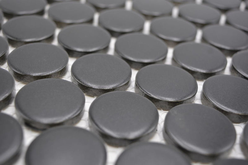 Knopf Schwarz Matt MosaikfliesenPlättli Schweiz