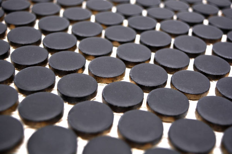 Knopf Schwarz Unversiegelt Matt Mosaikfliese Penny Schweiz