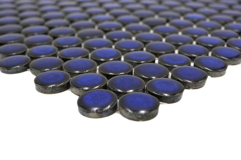 Penny Blau Knopf Mosaikfliesen
