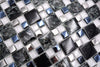Schwarze Glas Kristall Mosaikfliese