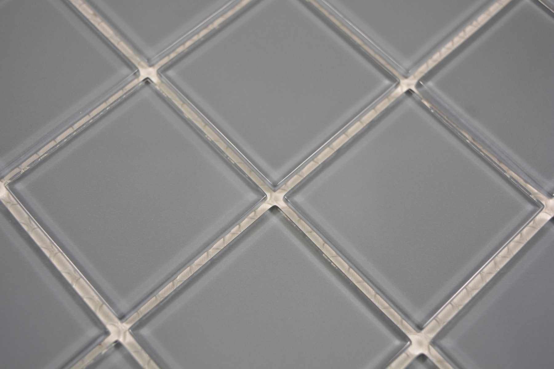 Kristall Deep Blue Grey Ice Glasmosaik Blau Grau Pool Fliese