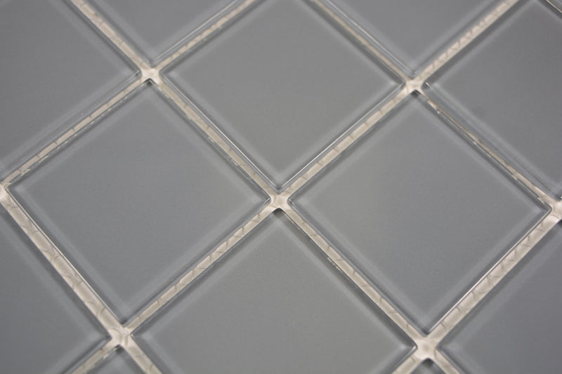Kristall Deep Blue Grey Ice Glasmosaik Blau Grau Pool Fliese