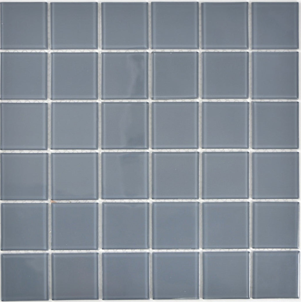 Kristall Deep Blue Ice Glasmosaik Blau Grau Pool Fliese