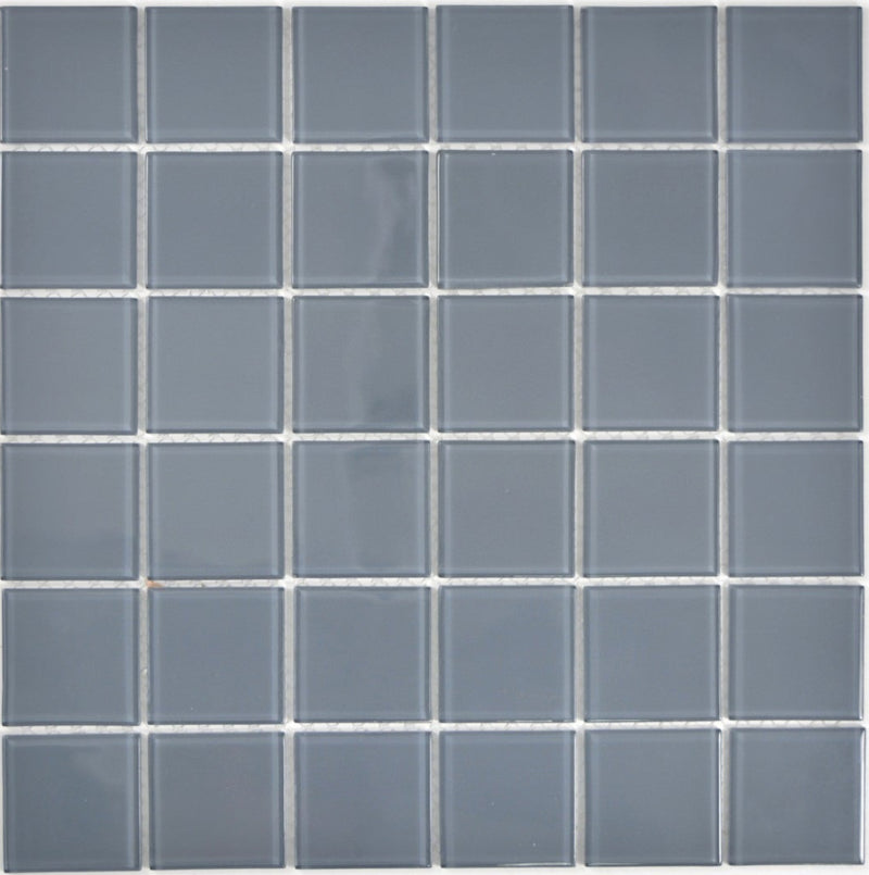 Kristall Deep Blue Ice Glasmosaik Blau Grau Pool Fliese
