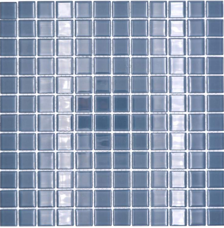 Kristall Deep Ice Glasmosaik Blau Grau Pool Fliese