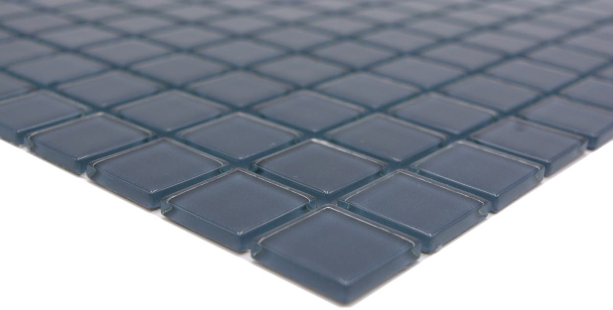 Kristall Deep Ice Glasmosaik Blau Grau Pool Plättli