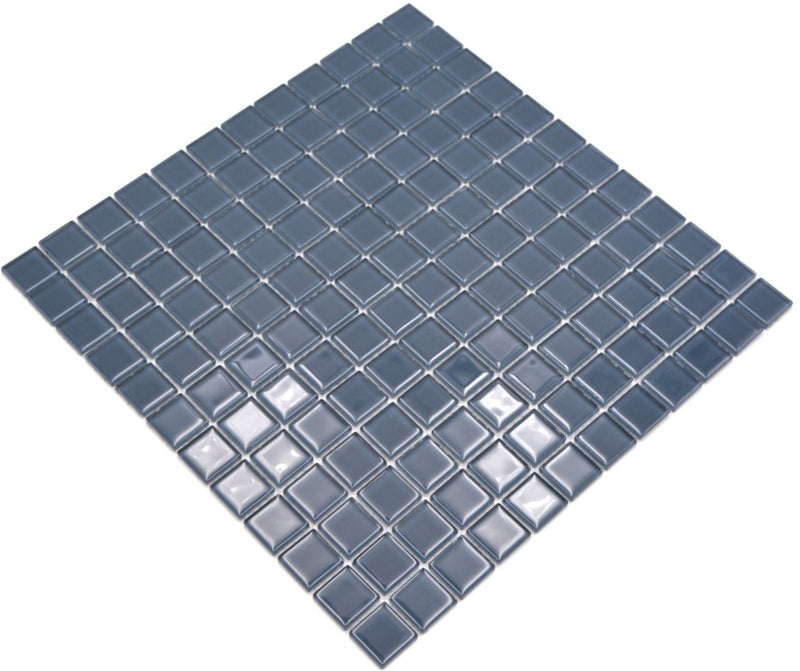 Kristall Ice Glasmosaik Blau Grau Pool Fliese