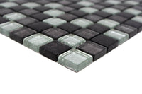 Kristall Silber Schachbrett Mosaik Fliesen - 8 mm