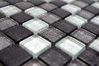 Kristall Silber Mosaikfliese - 23x23x8 mm