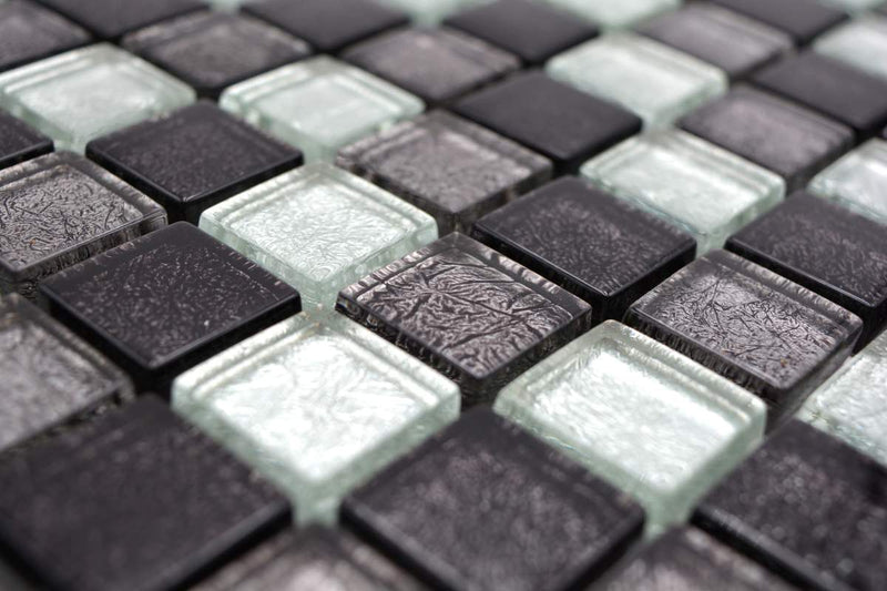 Kristall Silber Mosaikfliese - 23x23x8 mm